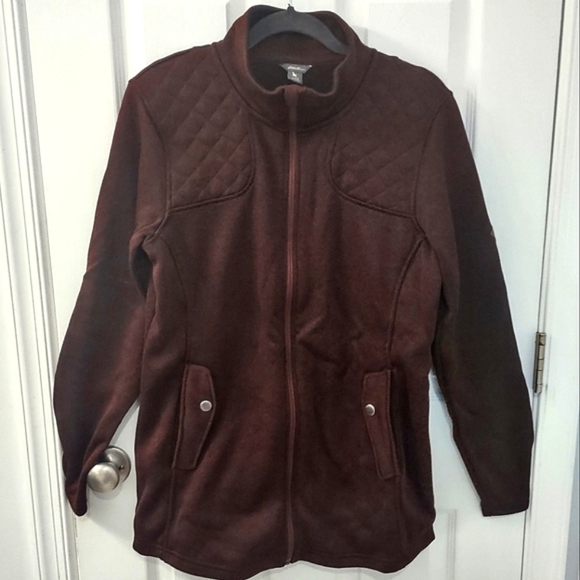 NWOT Eddie Bauer Quilted Fleece Lined Hunter Outdoor Jacket Berry Purple Size L - Picture 11 of 11
